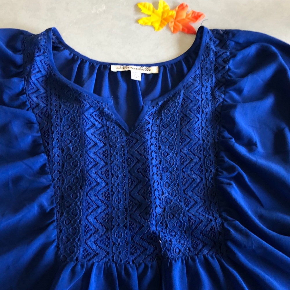 Sheer royal blue tunic!